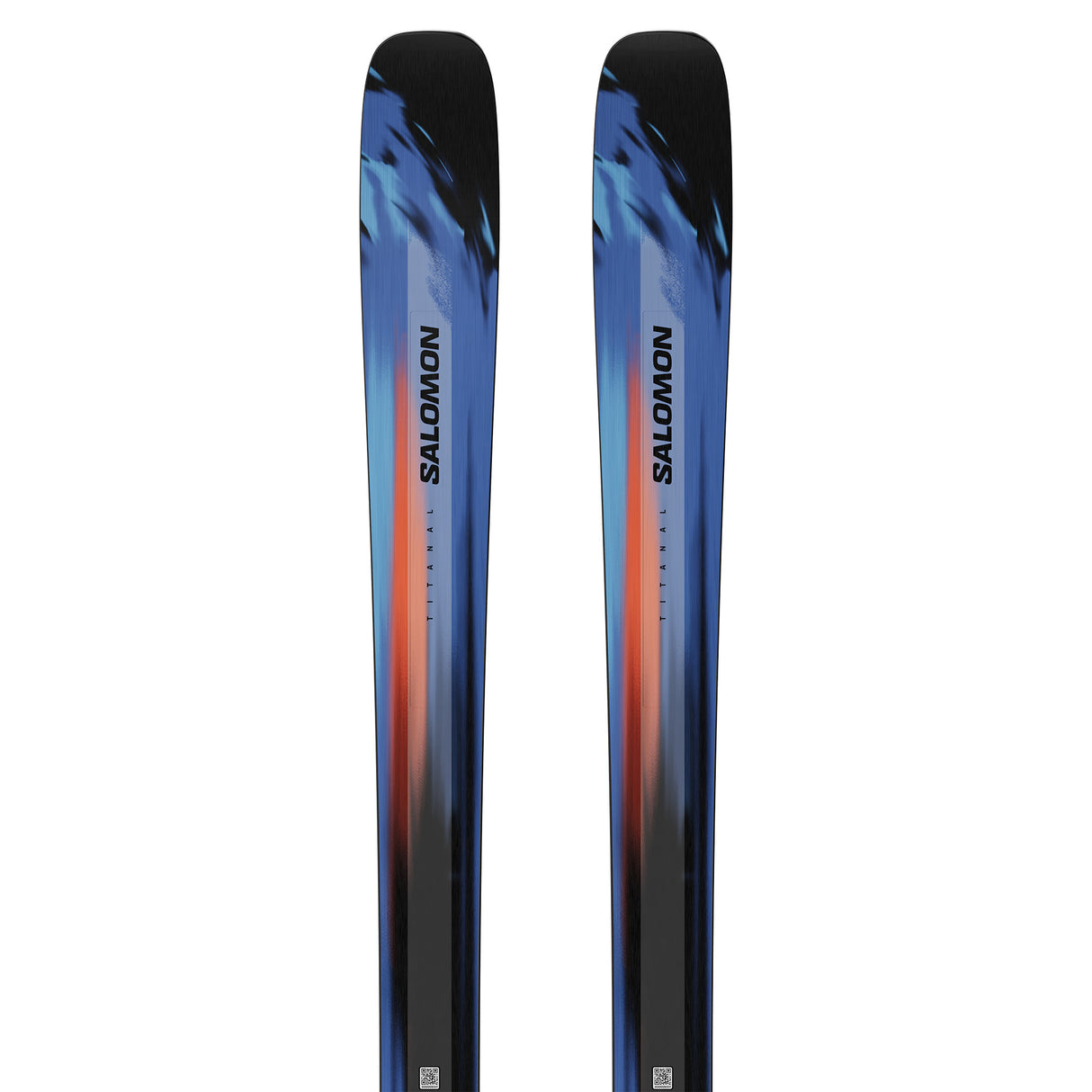 Stance Pro 90-Pair of Salomon skis with a colorful design on a white background