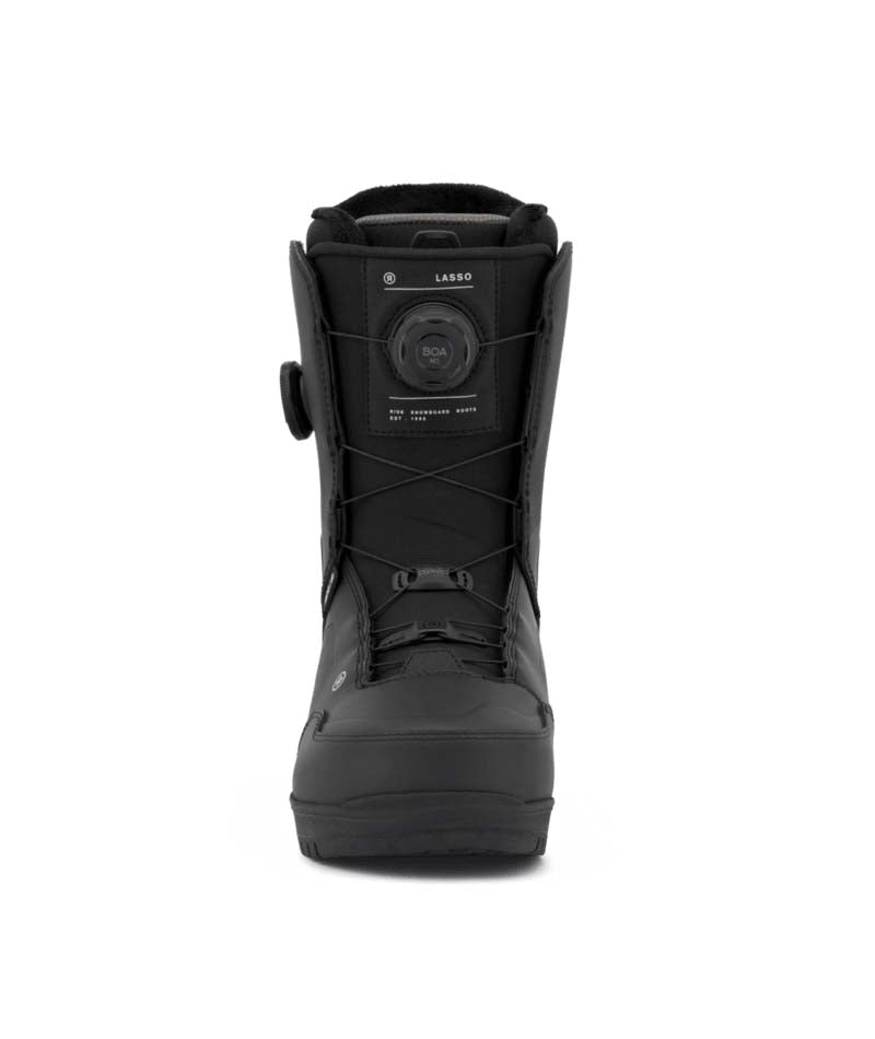 Lasso- Black dual BOA snowboard boot on a white background