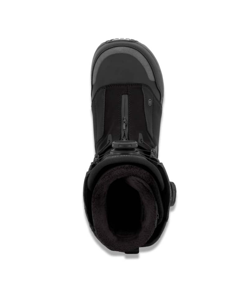 LassoPro- Black dual BOA snowboard boot on a white background