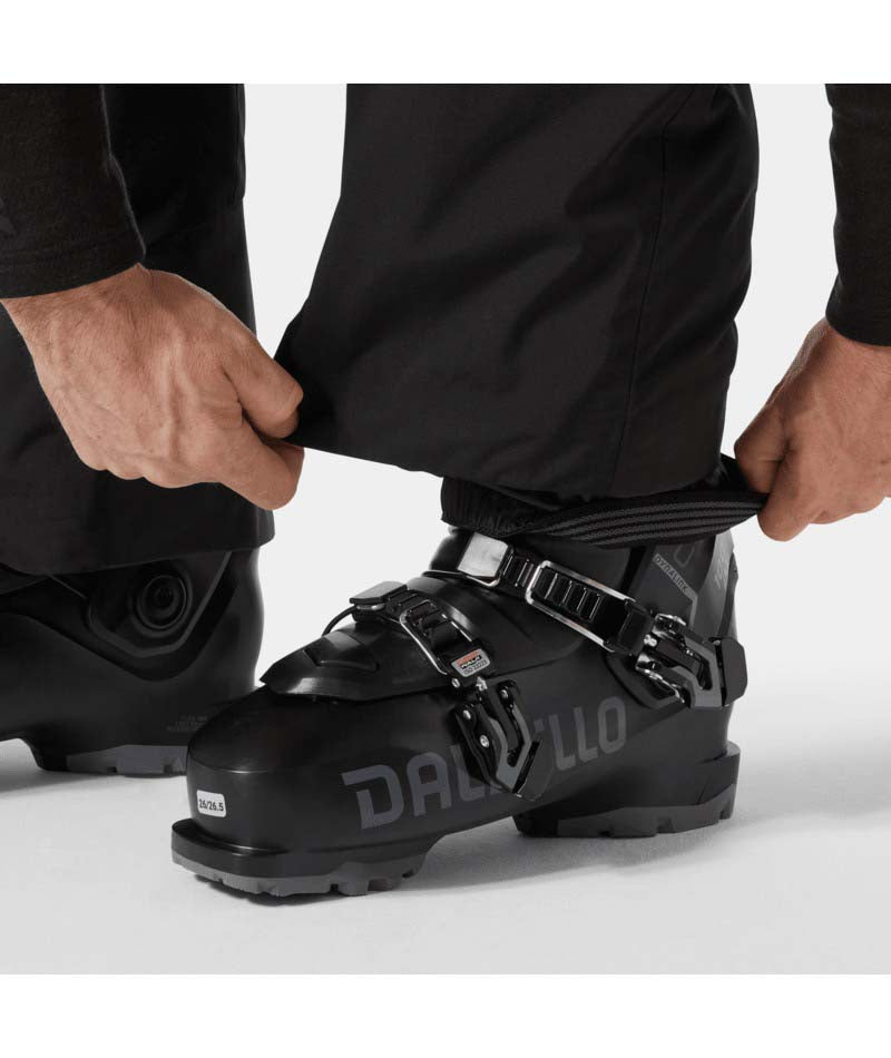 LegendaryInsulatedBibPant-Black bib overalls on a white background