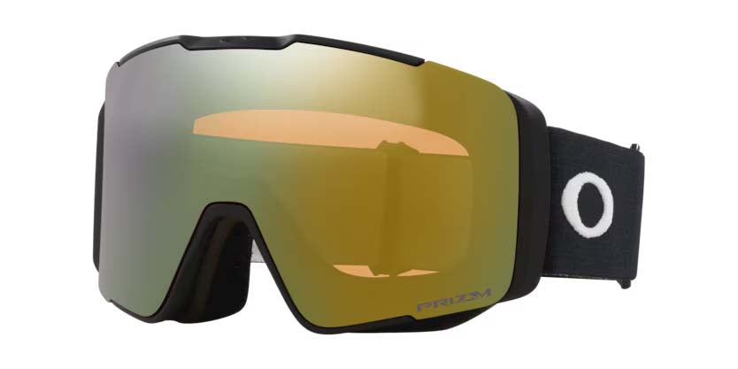LineMinerProL-Ski goggles with reflective lens and black frame on a white background