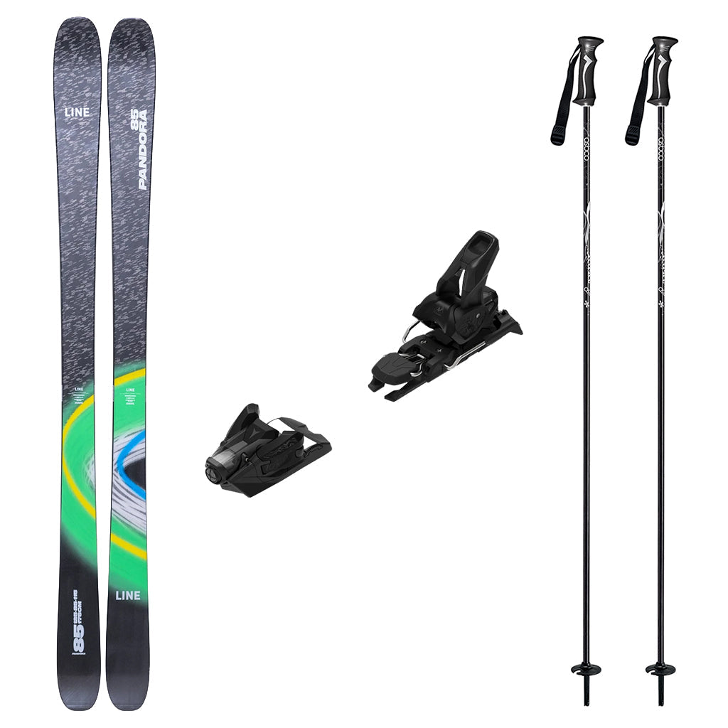 Line Pandora 85 Womens Skis 2026 with Atomic Strive 12 Bindings Ski Package
