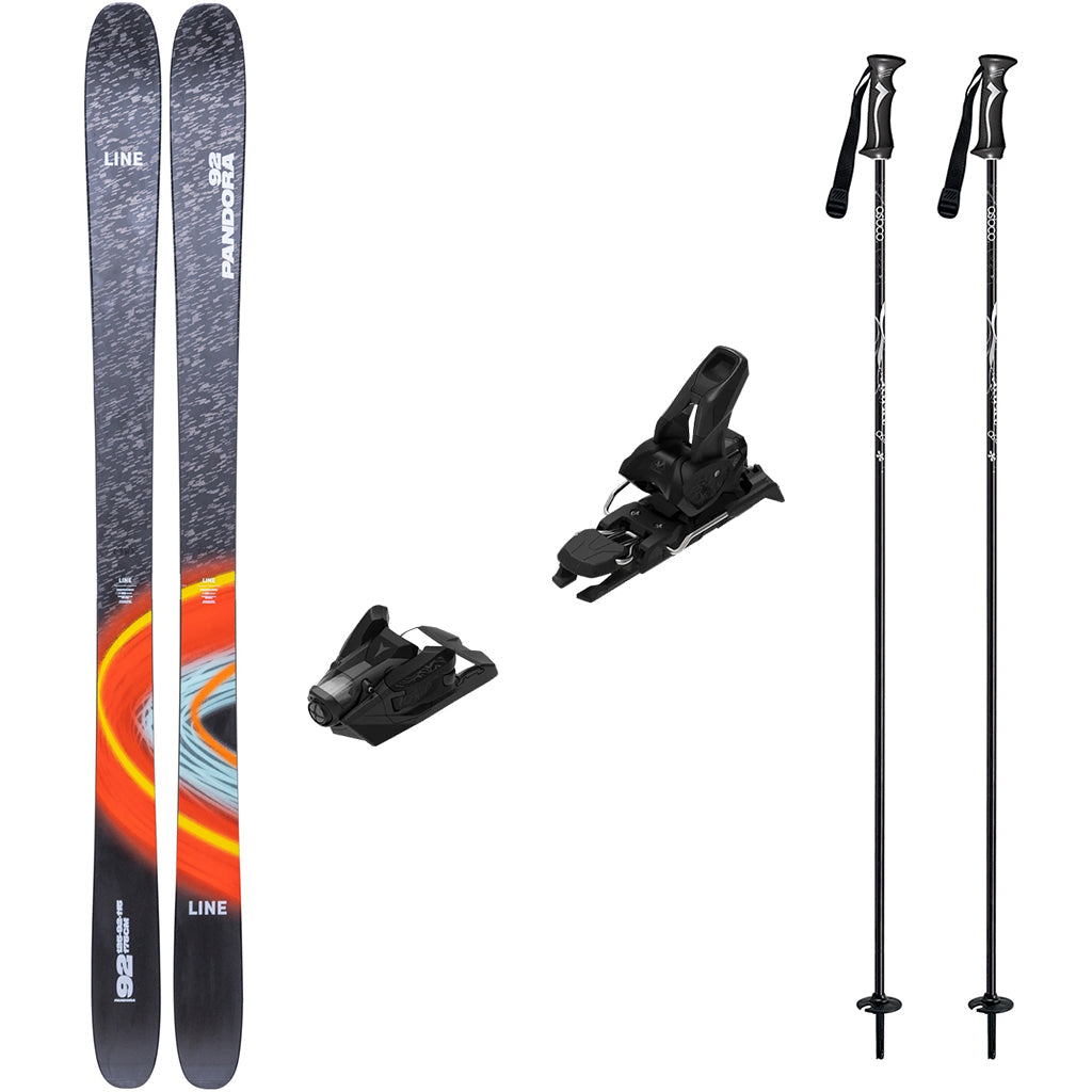 Line Pandora 92 Womens Skis 2026 with Atomic Strive 12 Bindings Ski Package
