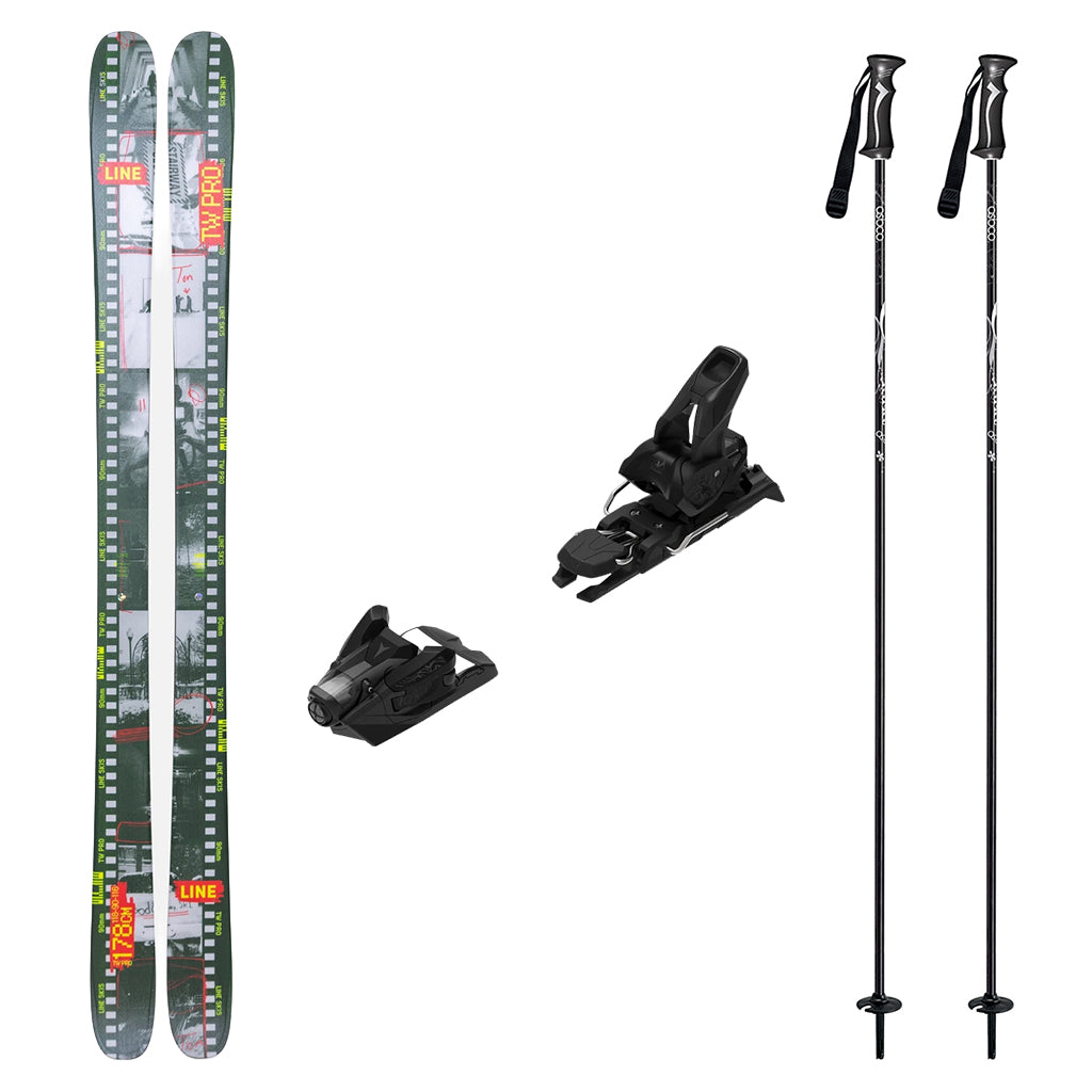 Line Tom Wallisch Pro Mens Skis 2026 with Strive 12 Bindings Ski Package