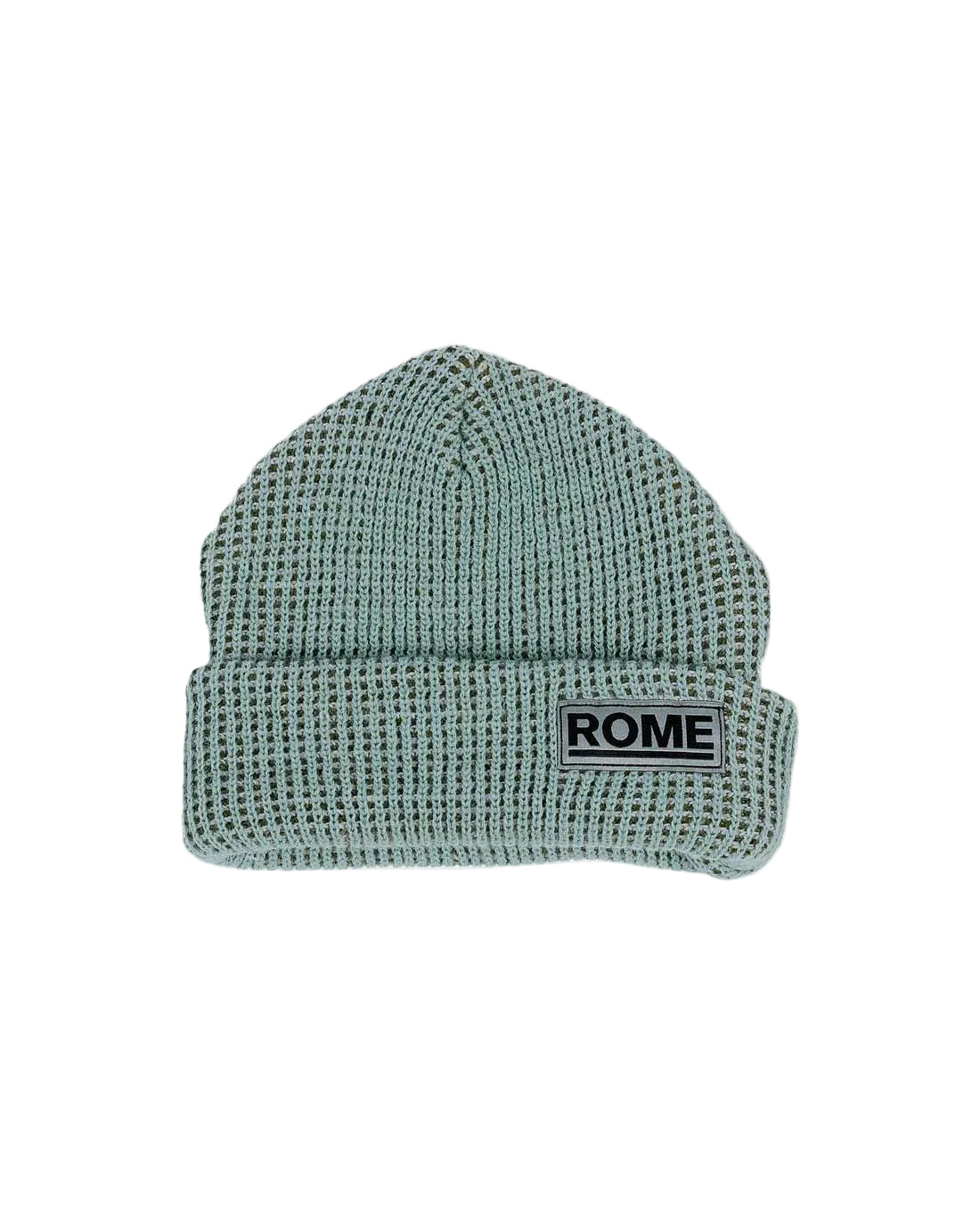LogoBeanie- Light blue beanie on a white background