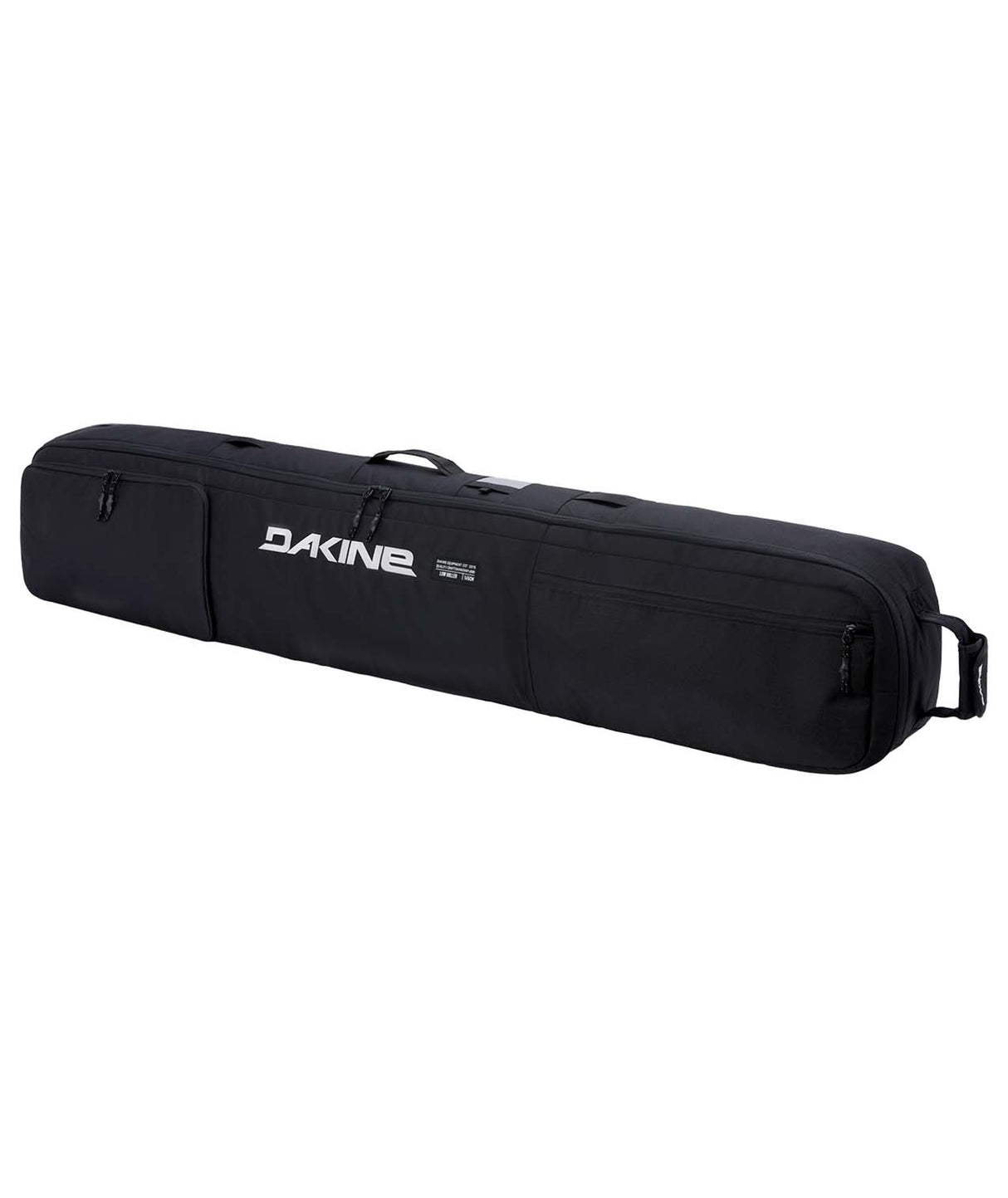 LowRollerSnowboardBag-Black snowboard bag with Dakine logo on a white background