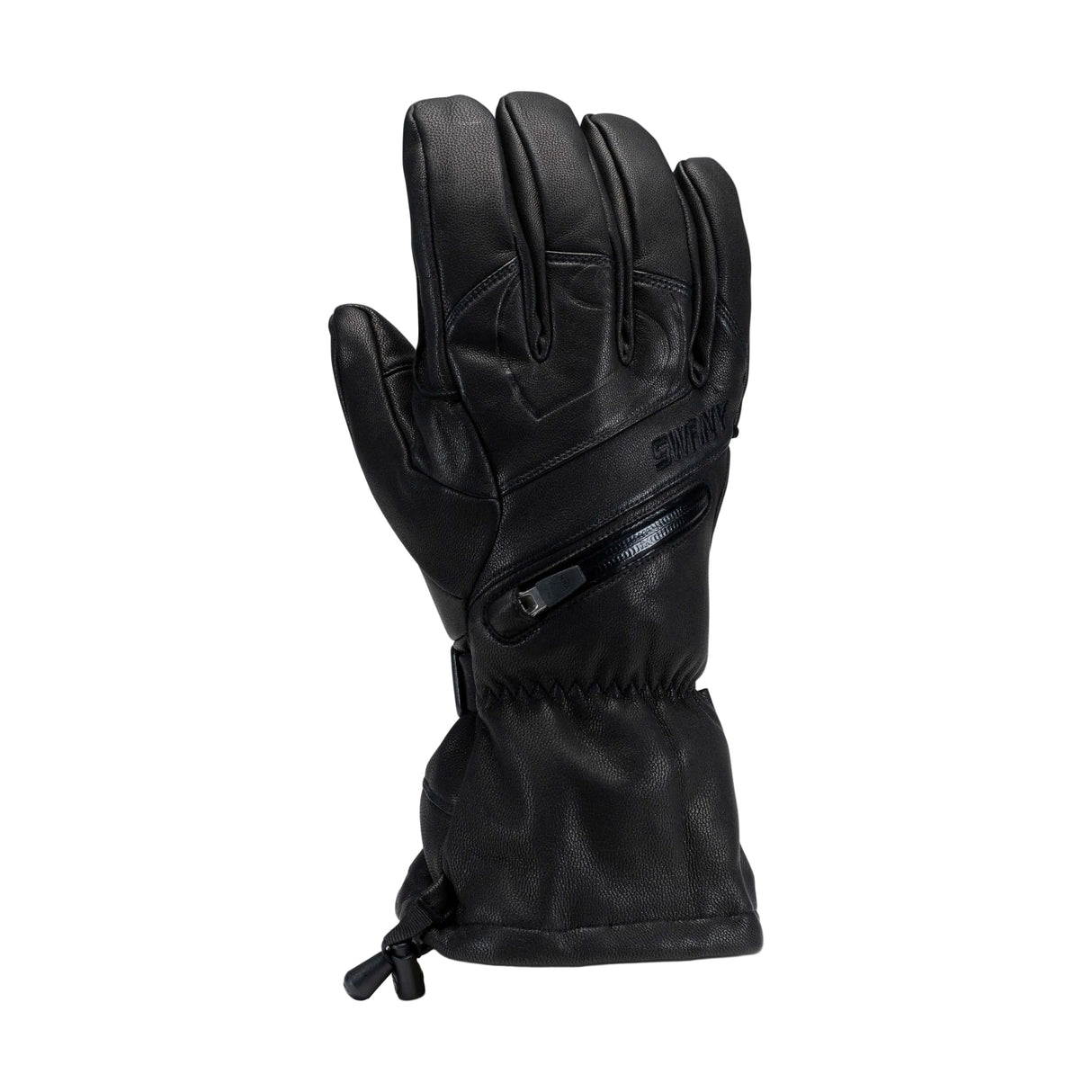 MApexProGlove-Black leather glove on a white background