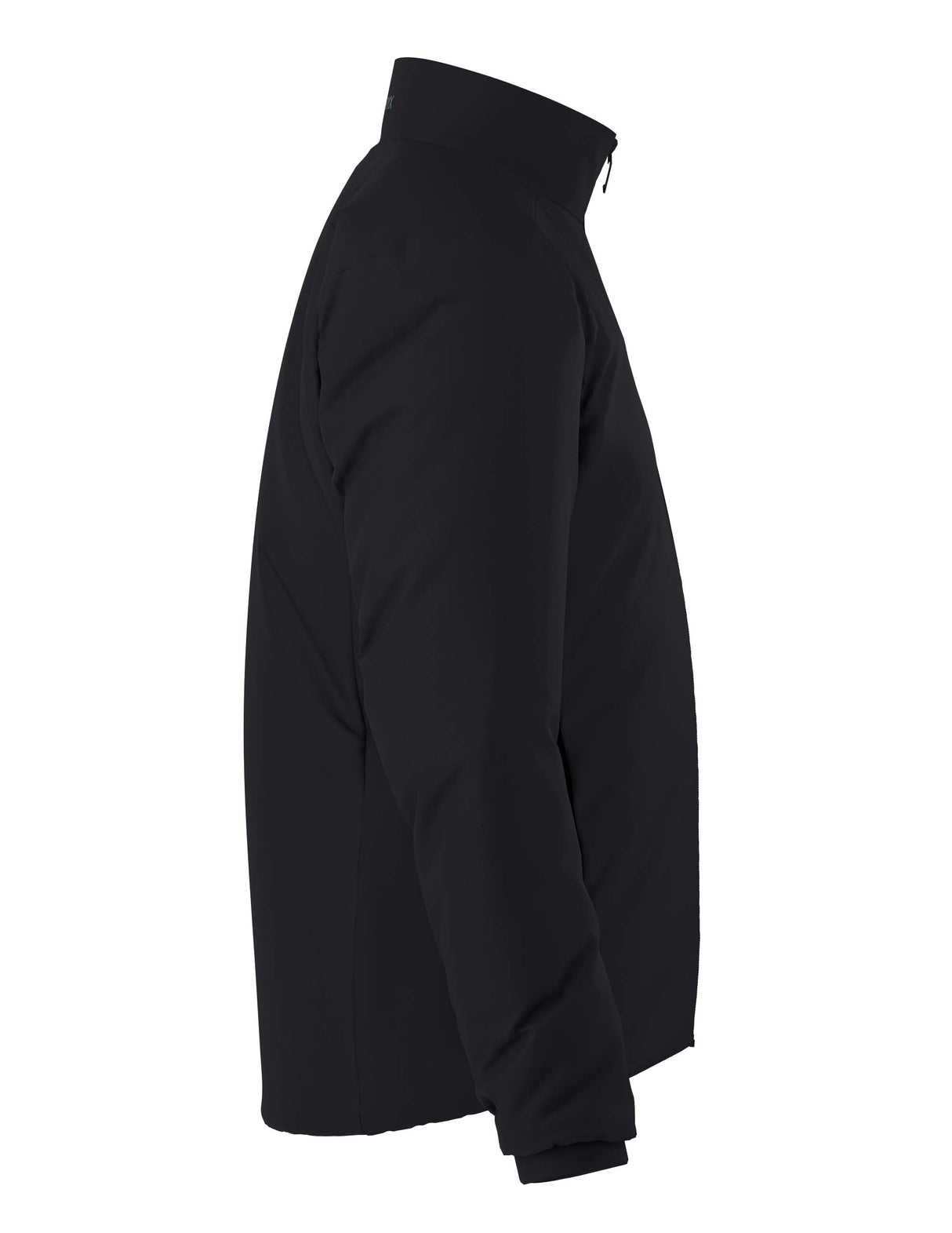 MAtomJacket-Black jacket with a brand logo on a white background