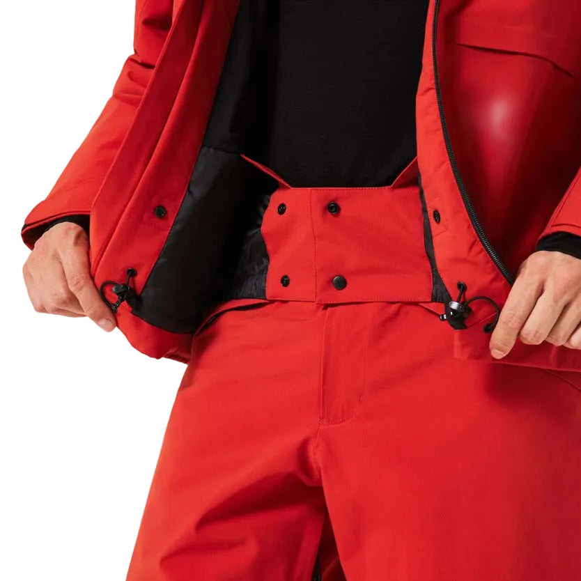 MCanopyIns.Jacket-Red jacket with a brand logo on a white background