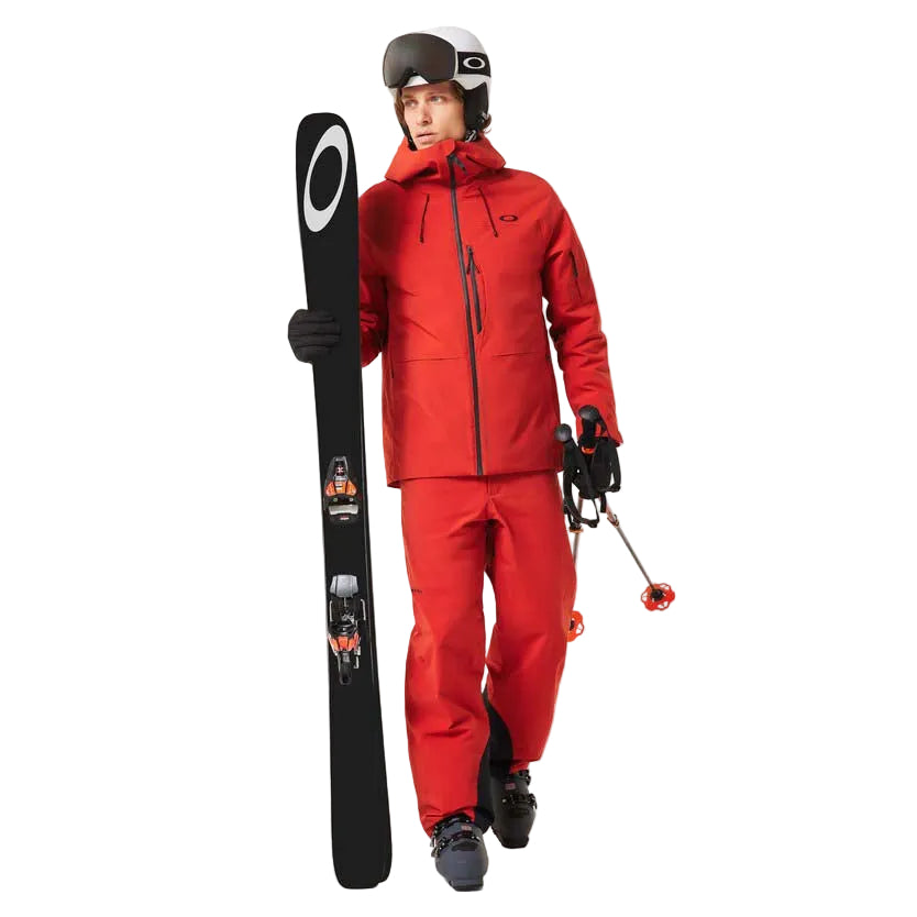 MCanopyIns.Jacket-Red jacket with a brand logo on a white background