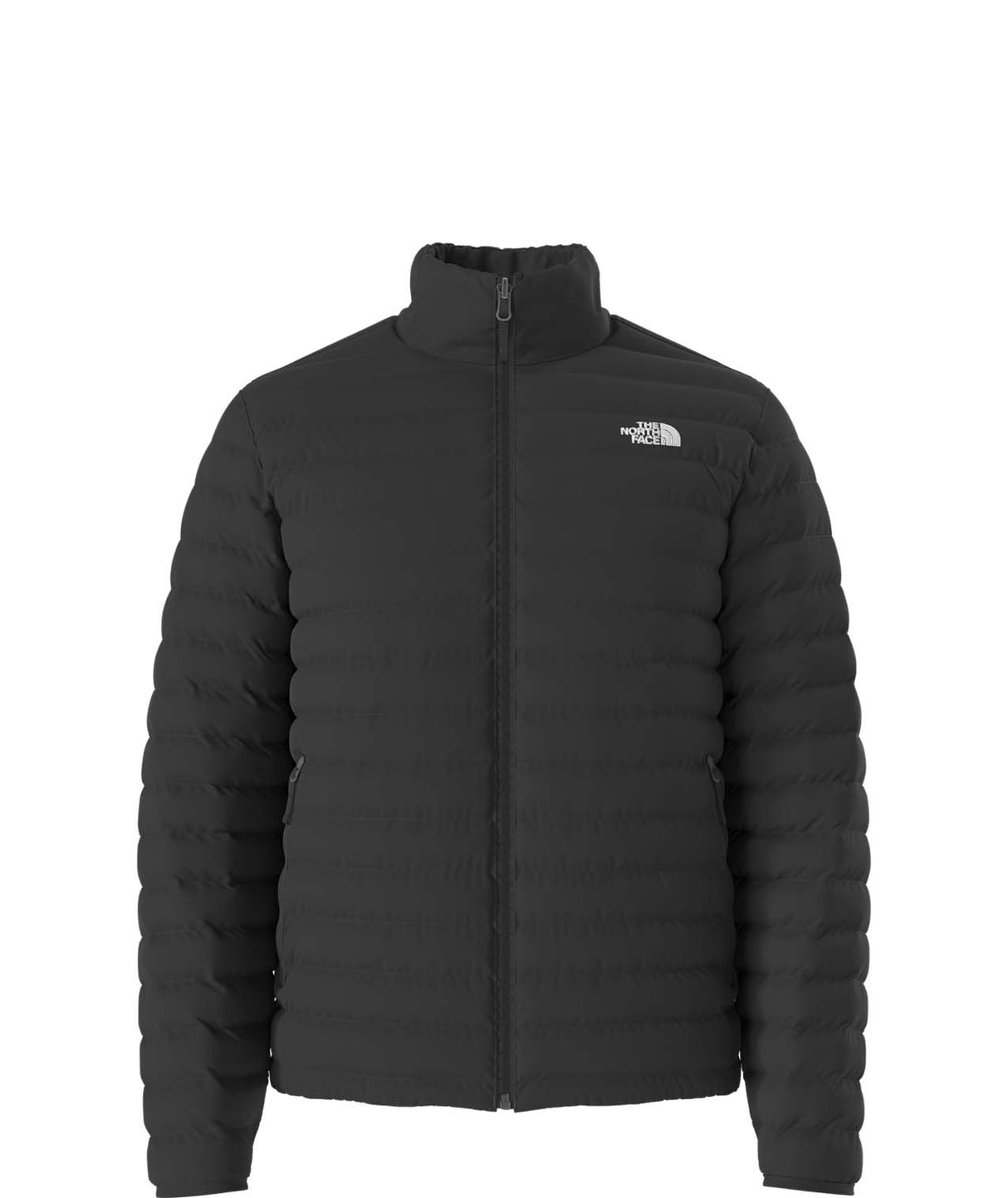 MCartoMonoTriclimateHoodedJacket-Black jacket with The North Face logo on a white background
