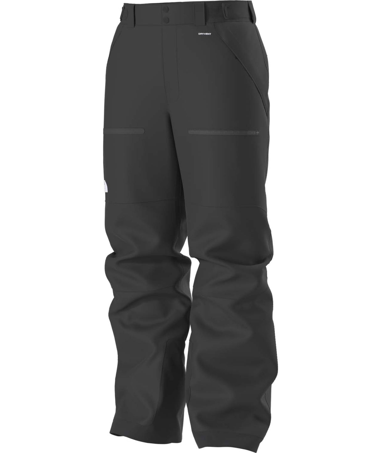 MChakalPant-Black snow pants with The North Face logo on a white background