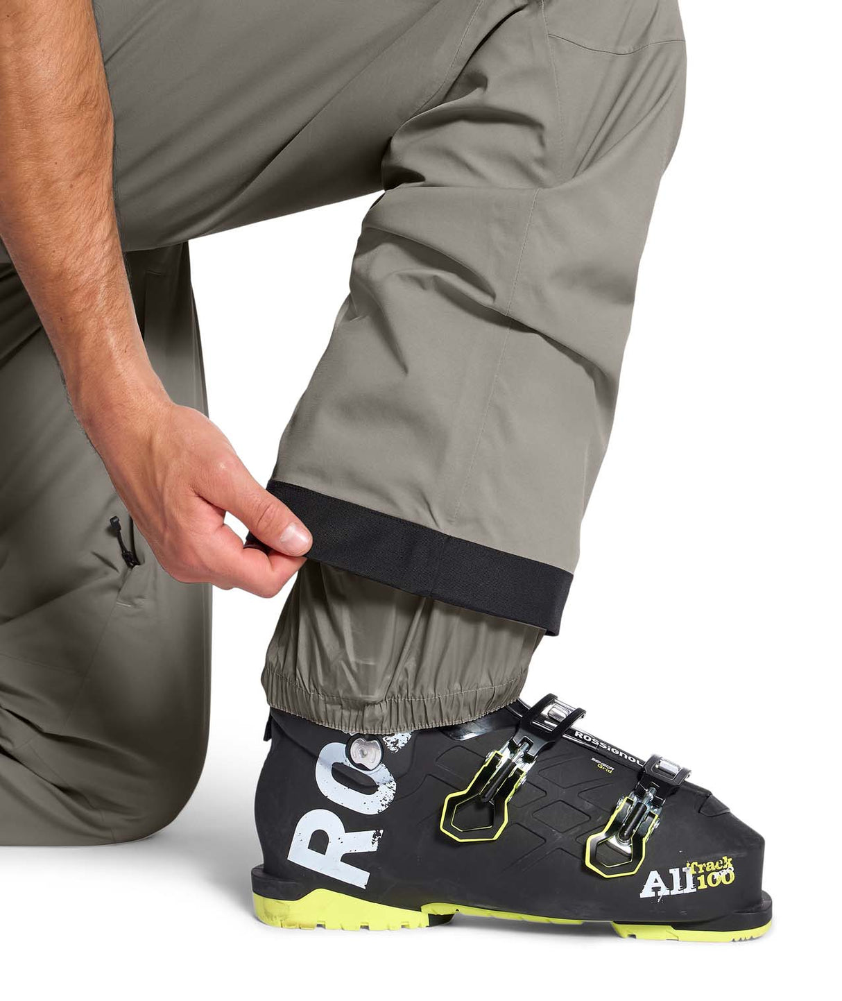 MChakalPant- Gray snow pants with black accents on a white background