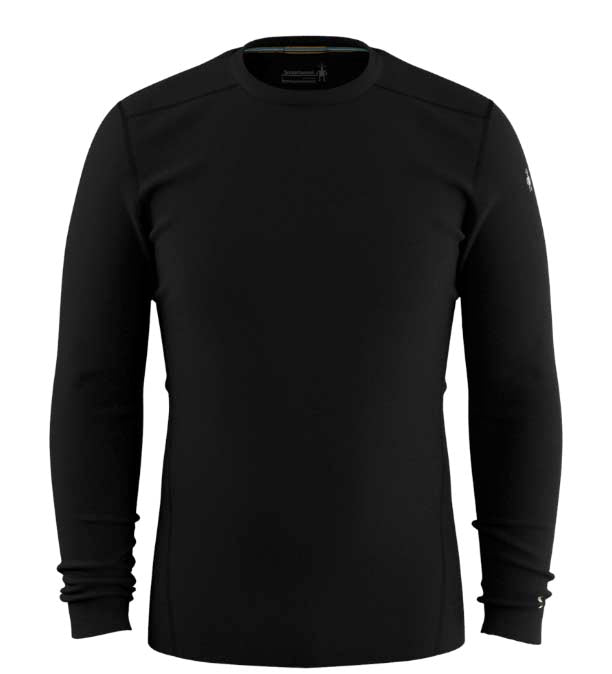 MClassicalThermalMerinoBaseLayerCrew-Black long-sleeve shirt on a white background