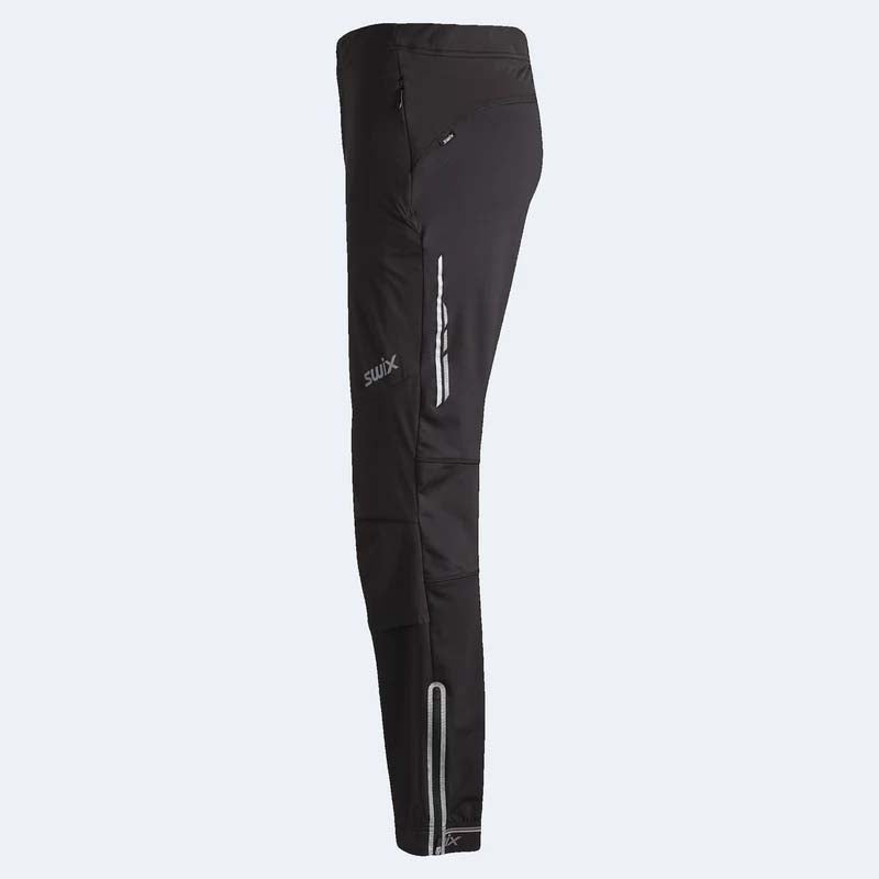MDeldaSoftshellPant-Black technical outdoor pants shown flat against a light gray background.