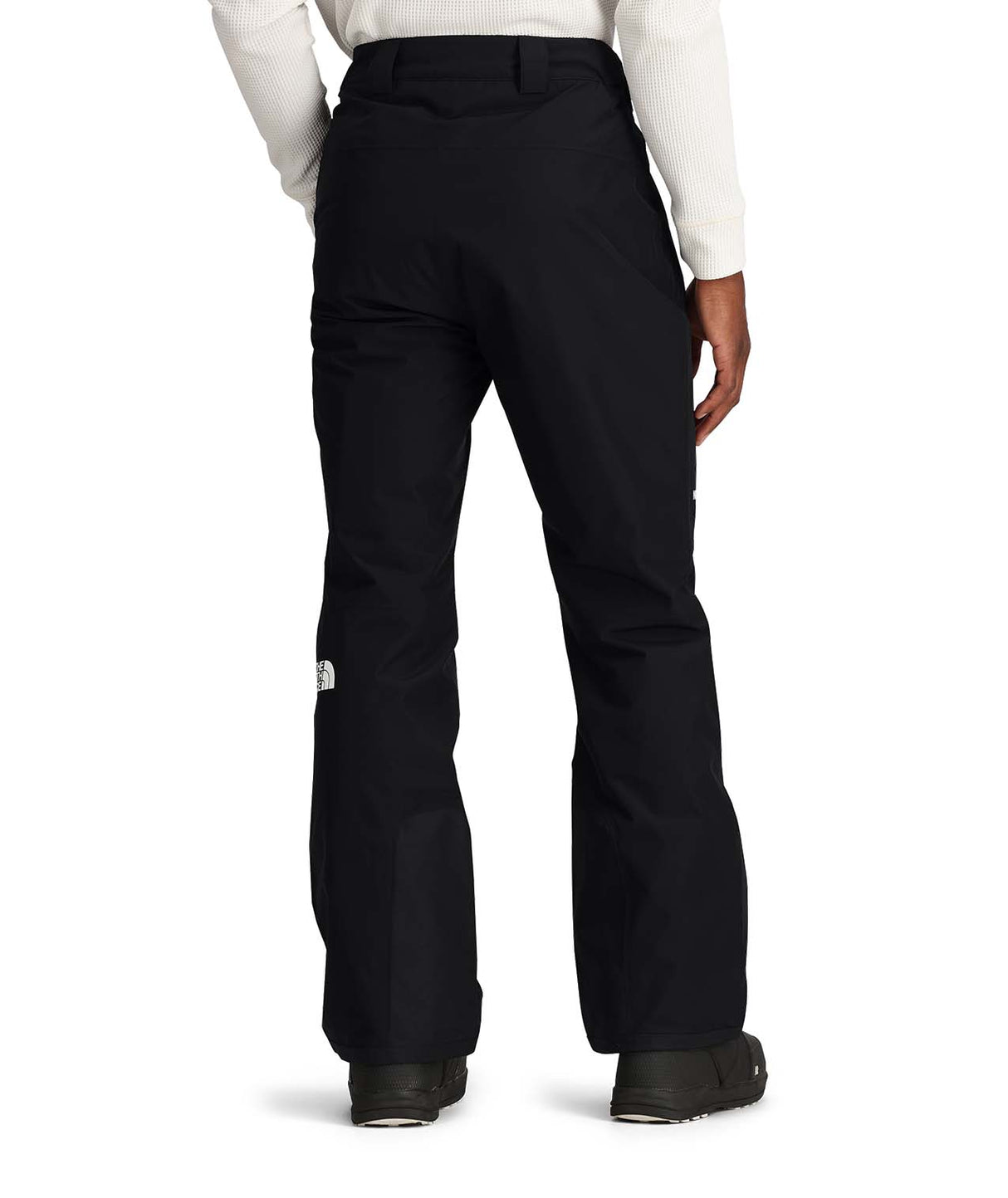 MDescenditPant- Person wearing a black snow pants on a white background