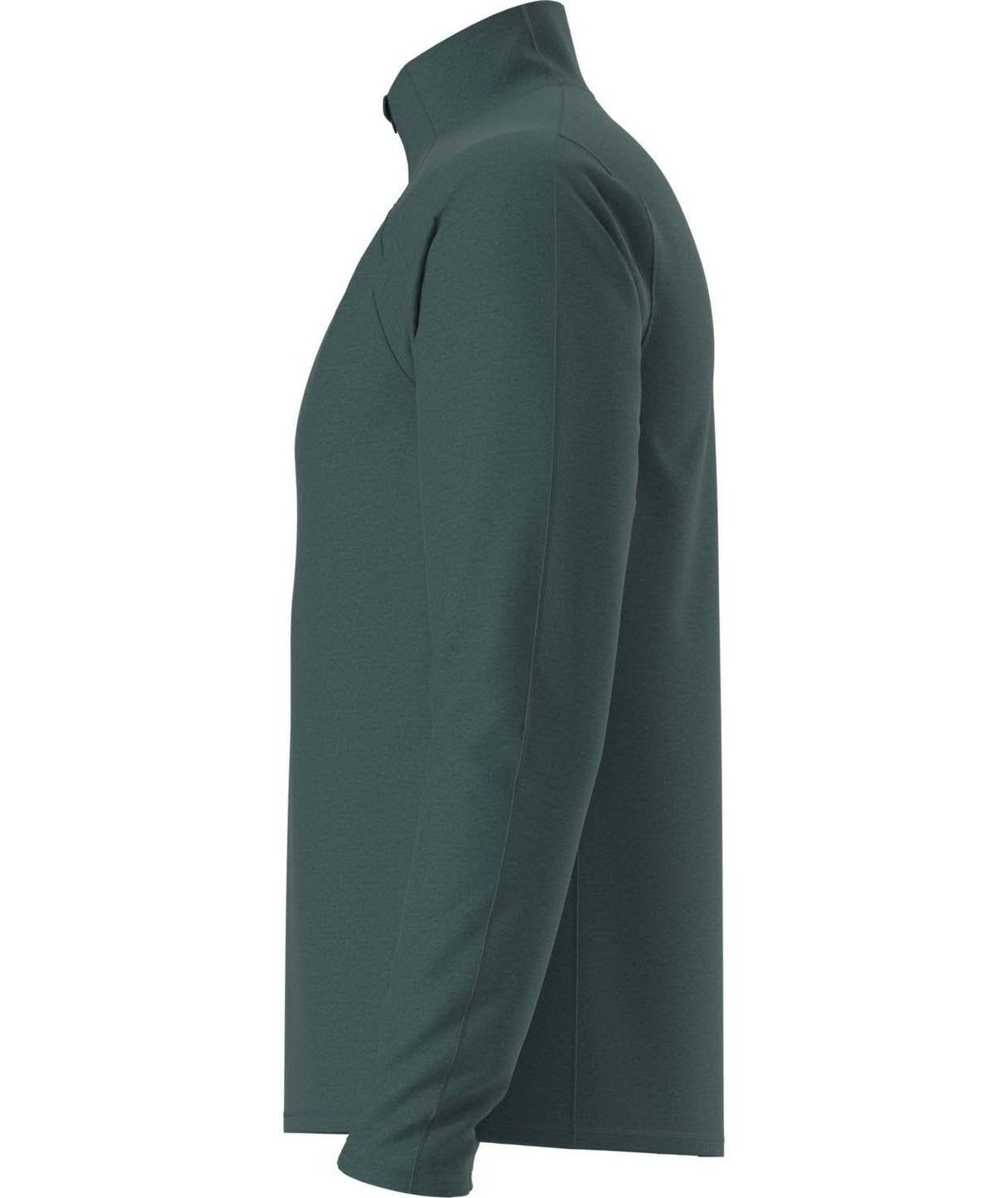 MDynamic1_4Zip-Green long-sleeve quarter zip with a high collar on a white background