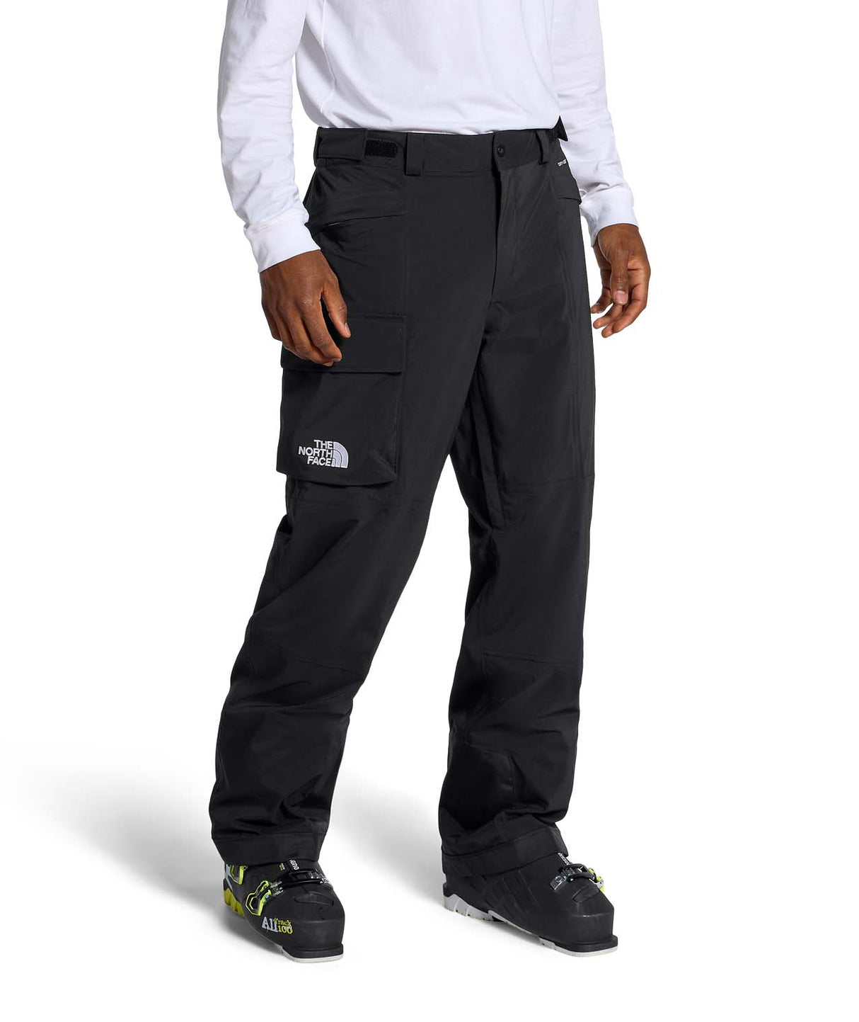 MFreedomPant-Black pants with a brand logo on a white background