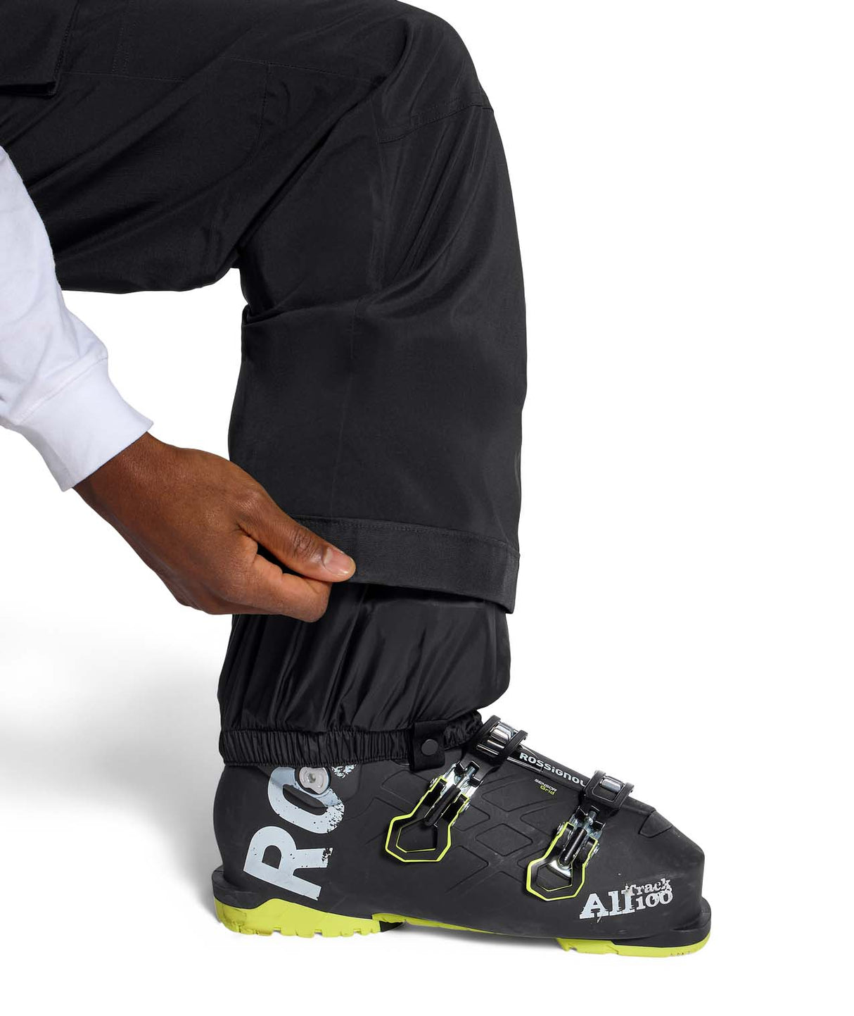 MFreedomPant-Black pants with a brand logo on a white background