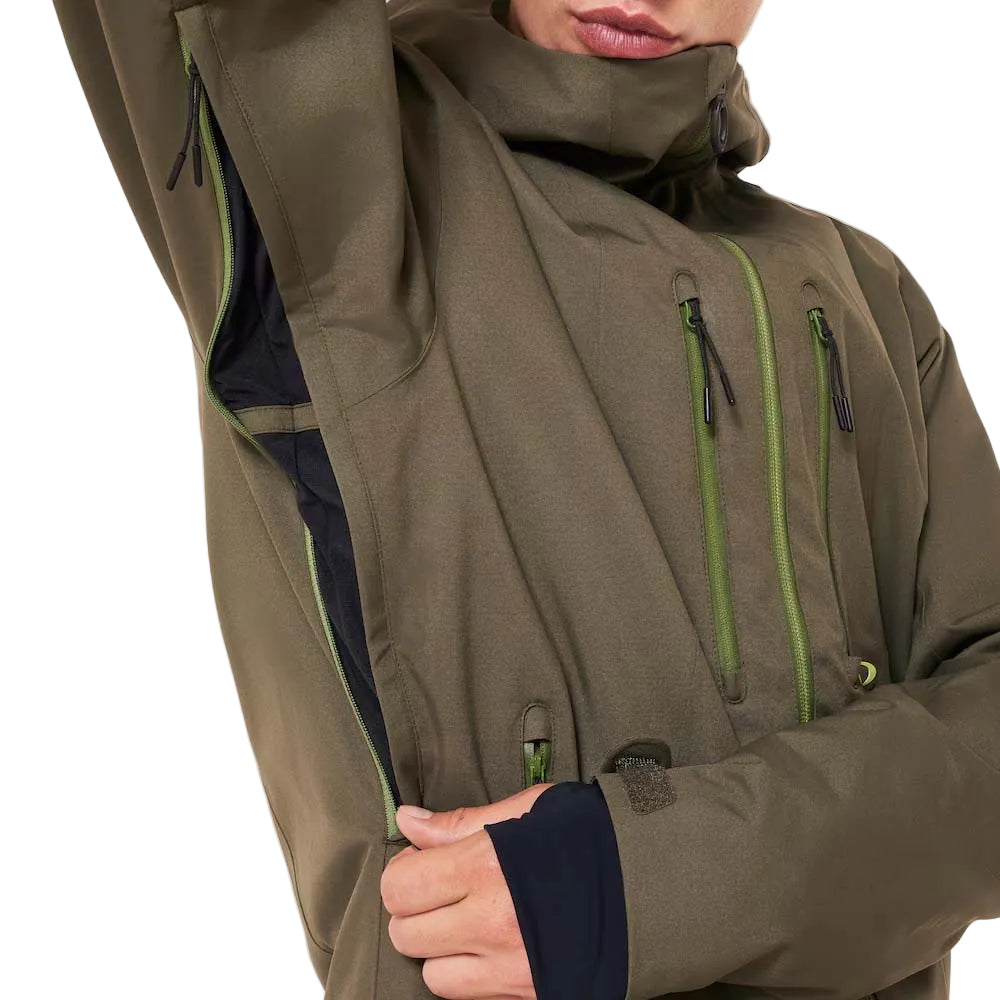 MKendallRCShellJacket2.0-Green jacket with a hood on a white background