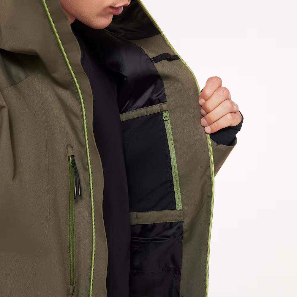 MKendallRCShellJacket2.0-Green jacket with a hood on a white background