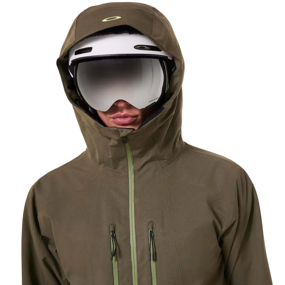 MKendallRCShellJacket2.0-Green jacket with a hood on a white background