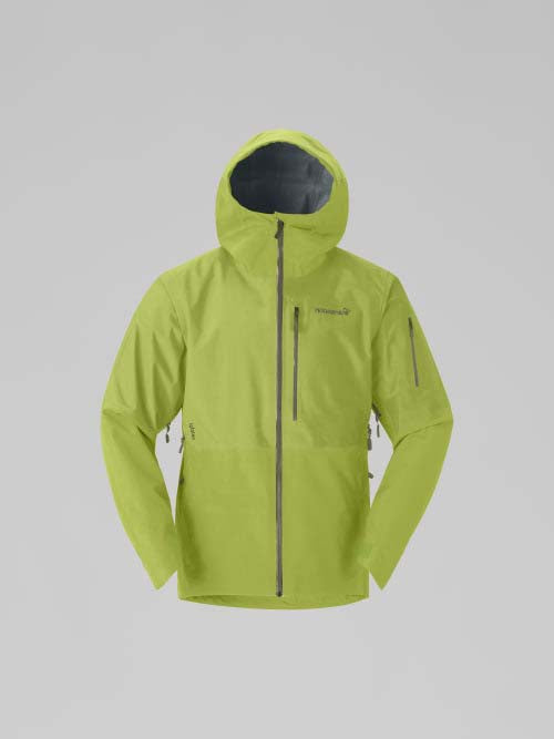 LofotenGore-TexJkt-Green ski jacket on a gray background