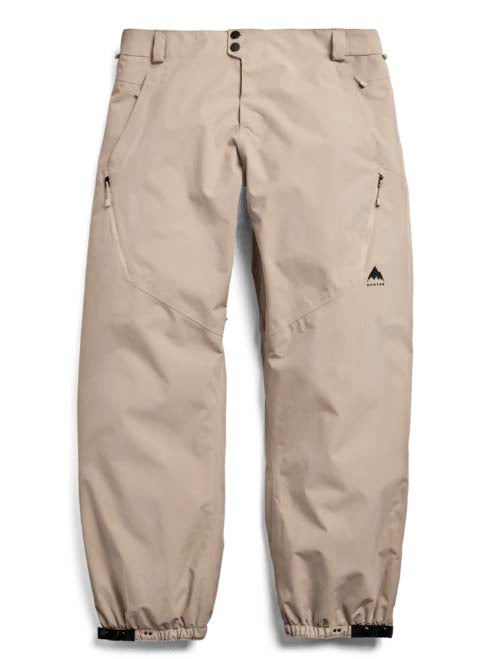 MReserve2LRelaxedPants-Beige pants with a brand logo on a white background