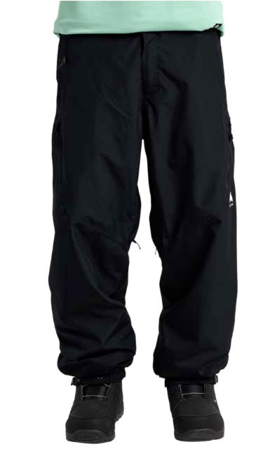 MReserve2LRelaxedPants-Black pants with a brand logo on a white background