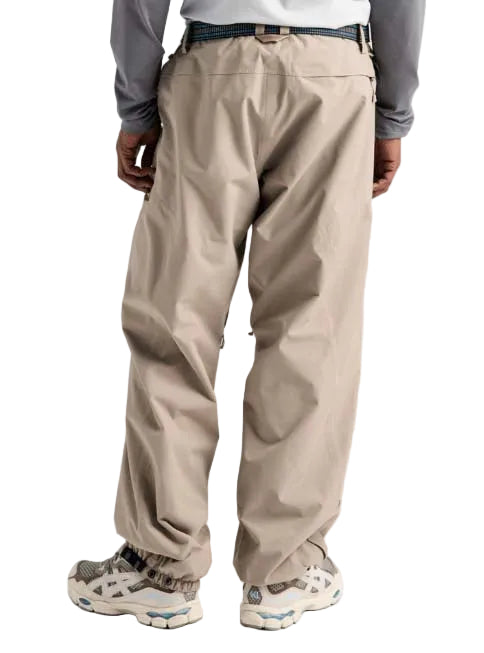MReserve2LRelaxedPants-Beige pants with a brand logo on a white background