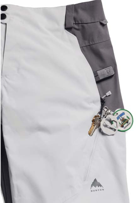 MReserve2LRelaxedPants-Gray pants with black accents on a white background