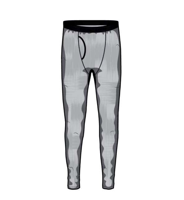 MSkylinerPant-Gray compression leggings with black waistband on a white background