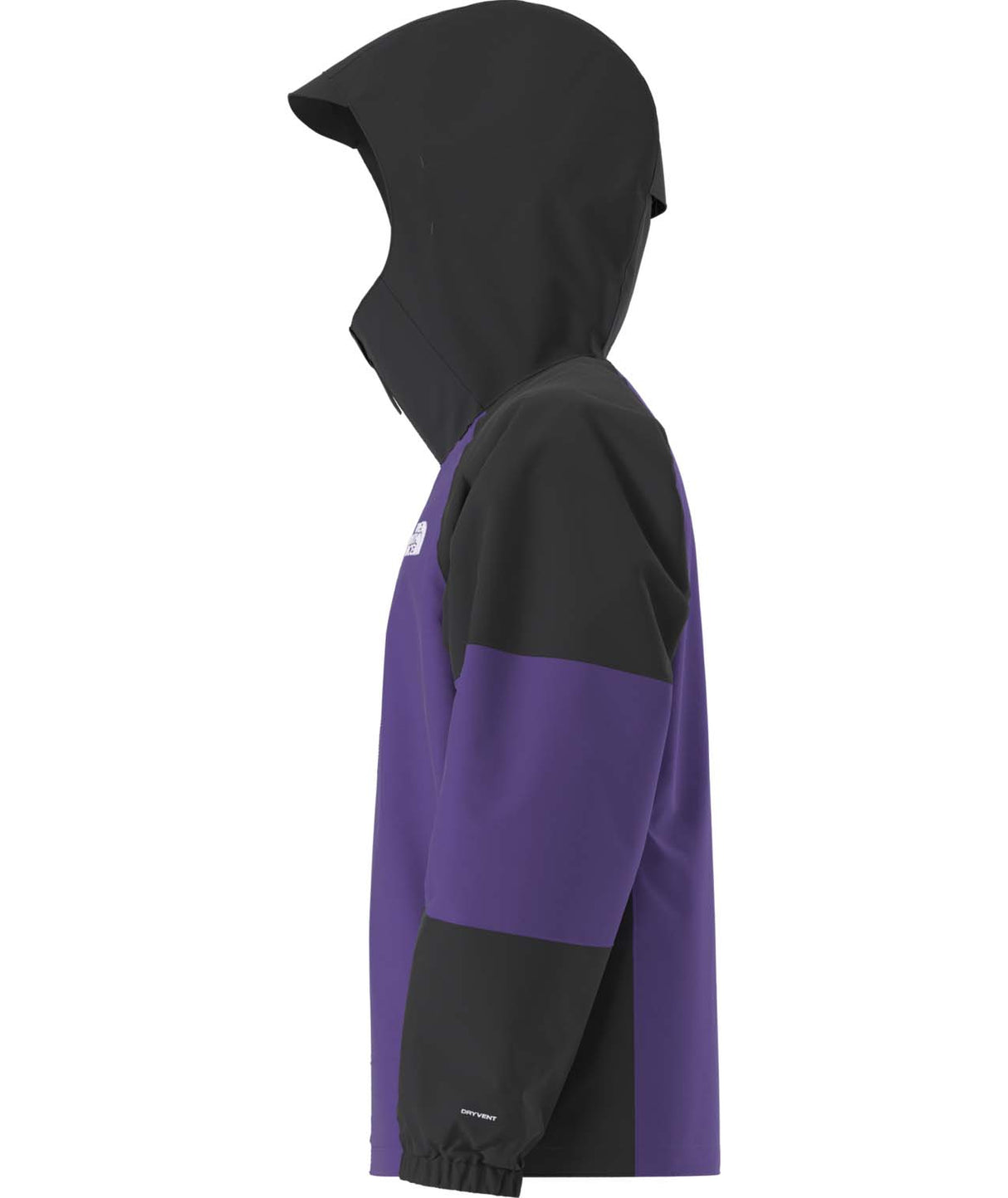 MSliderJacket-Purple and black jacket with The North Face logo on a white background