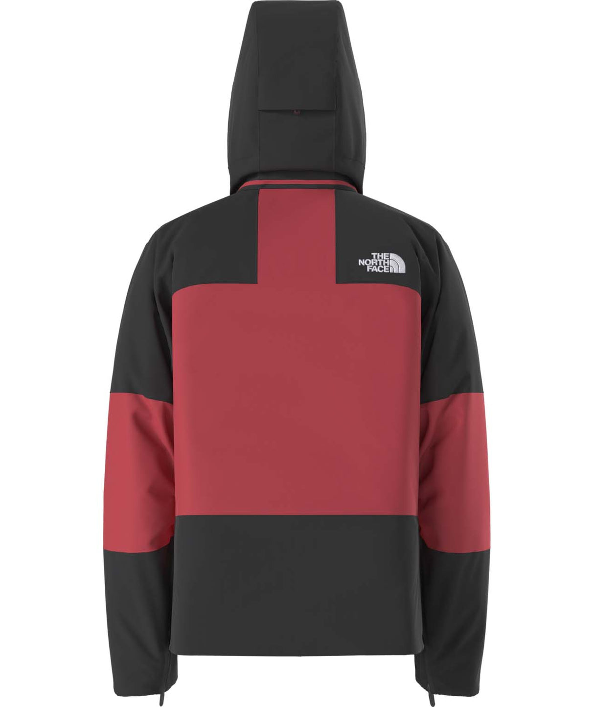 MSnowsquallJacket-Red and black jacket with The North Face logo on a white background