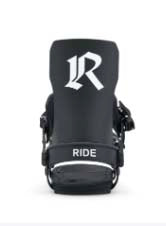 MSpecter- Black snowboard bindings on a white background