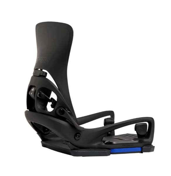 MStepOnCartelXESTSnowboardBindings-Black snowboard binding on a white background
