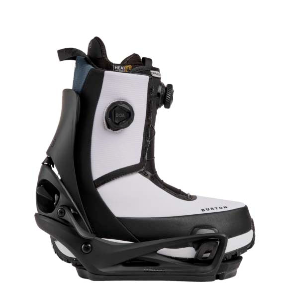 MStepOnCartelXSnowboardBindings-Black snowboard binding on a white background