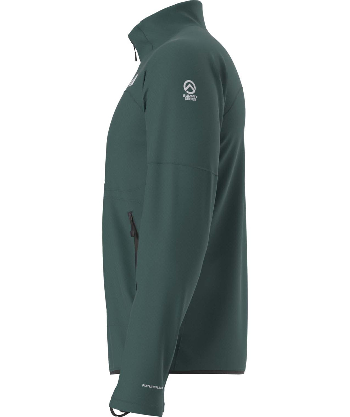 MSummitFUTUREFLEECEFullZipJacket-Green jacket with a brand logo on a white background