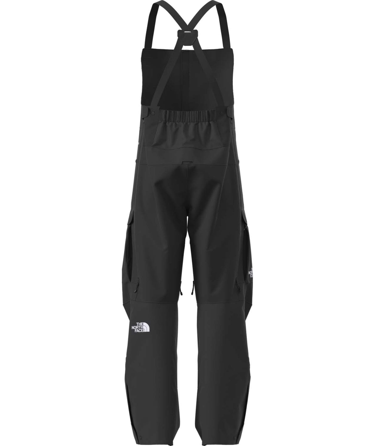 MSummitVerbierGTXBib-Black bib overalls with suspenders on a white background