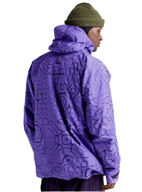 M_ak_SwashSyntheticInsulatedGORE-TEX2LJacket-Purple jacket with a geometric pattern on a white background