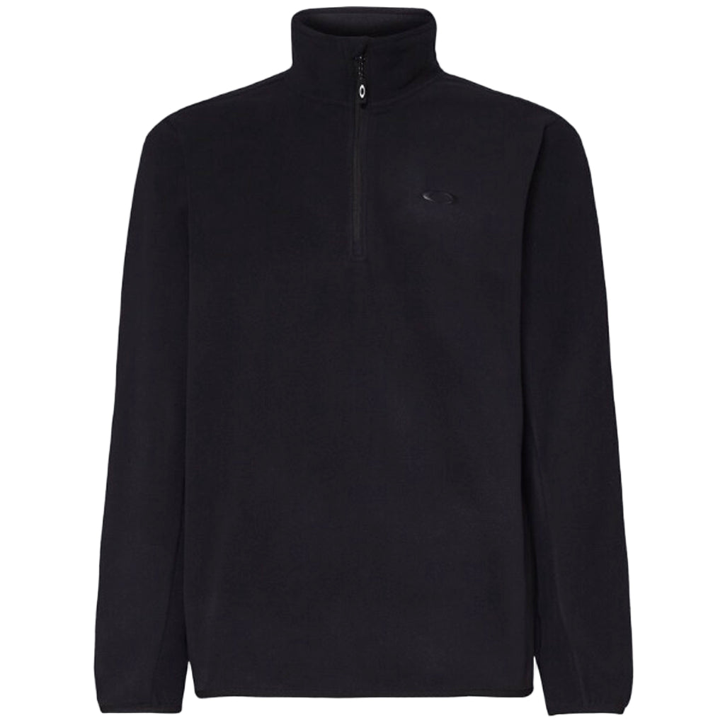 MapleRidge1_2Zip-Black quarter-zip sweatshirt on a white background