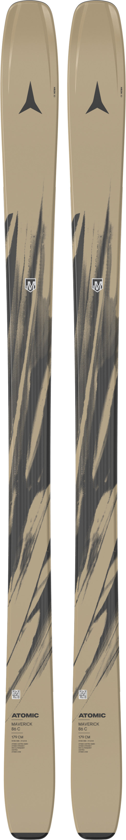 Maverick86C- Sand and black ski on a white background