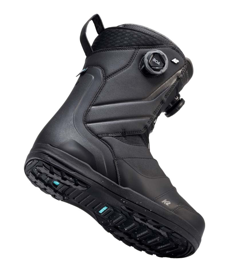 Maysis- Black snowboard boot on a white background