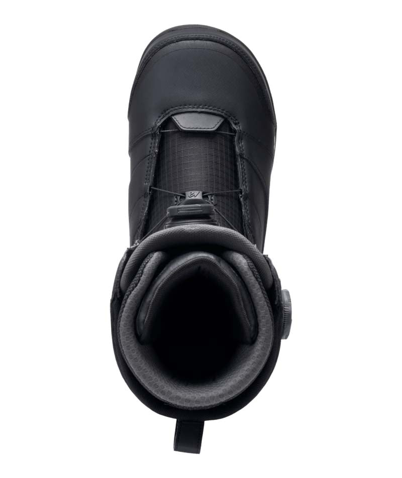 Maysis- Black snowboard boot on a white background