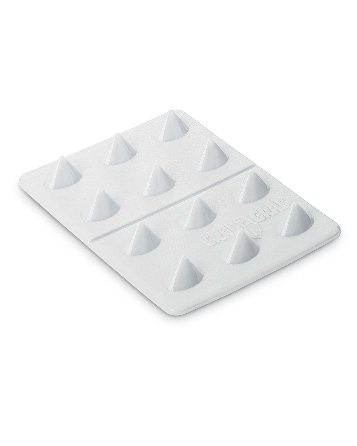 MiniSharkTeeth-A white mini shark teeth with branding and product features on a white background