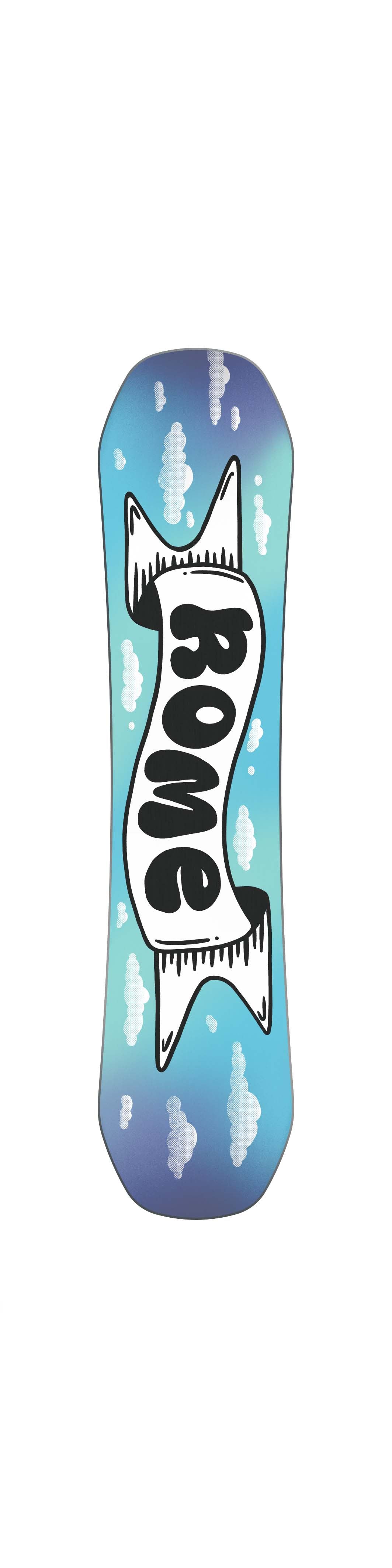 Minishred- Snowboard base with 'Rome' logo on a white background