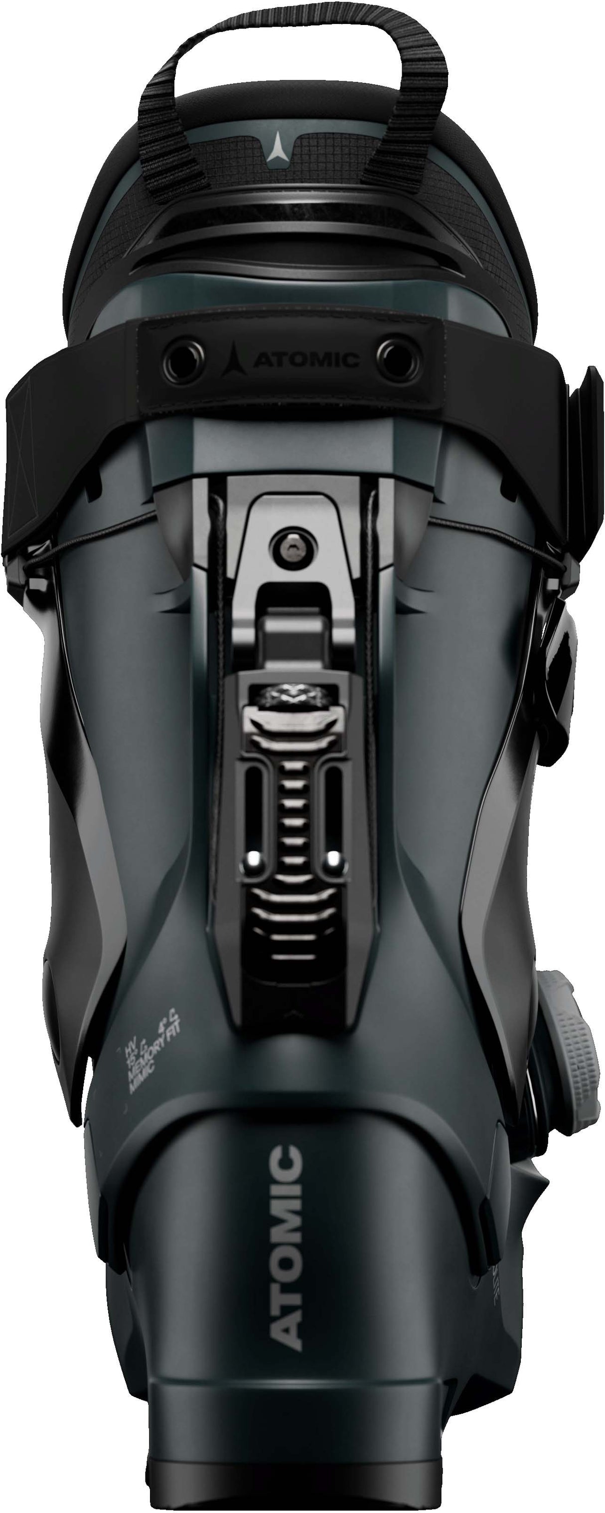 Nexus120BOA- Black Atomic ski boot on a white background