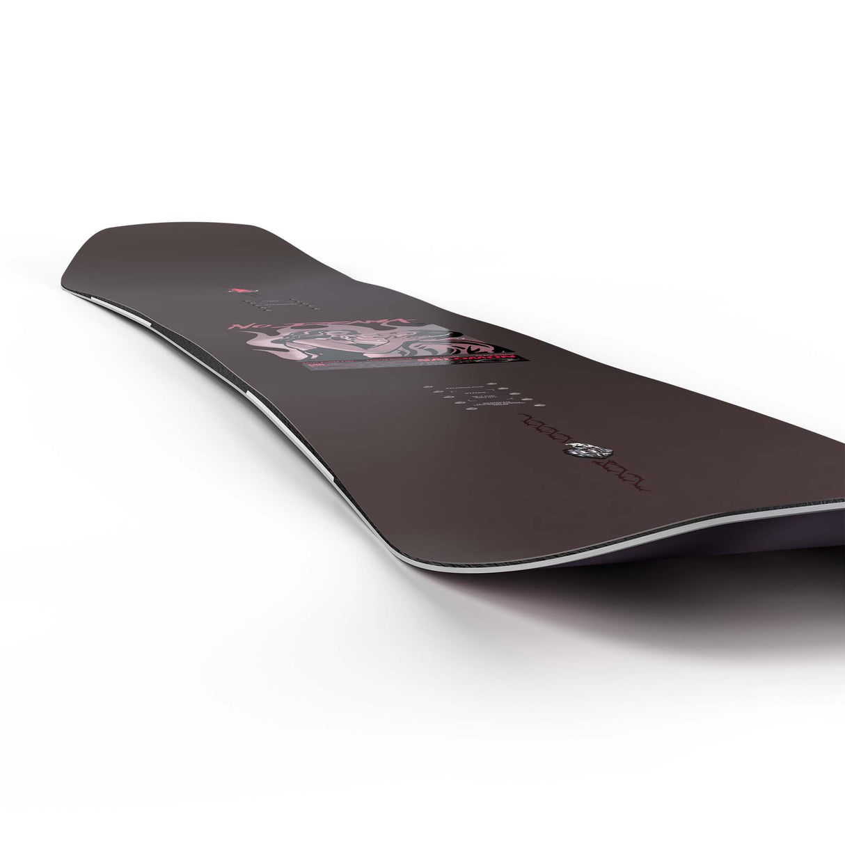 NoDrama- Multi colored snowboard on a white background