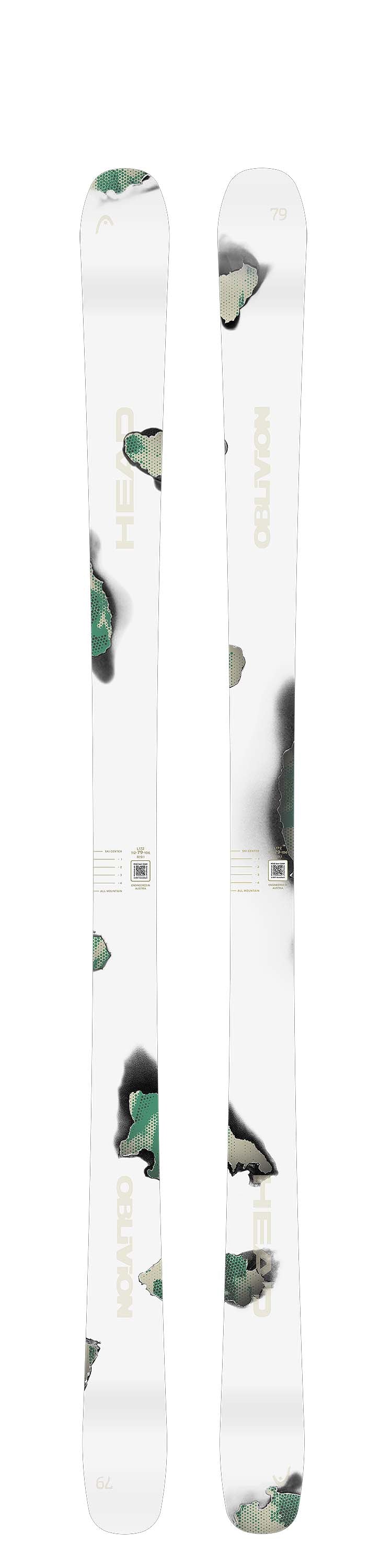 Oblivion79- Two skis with a pattern on a white background