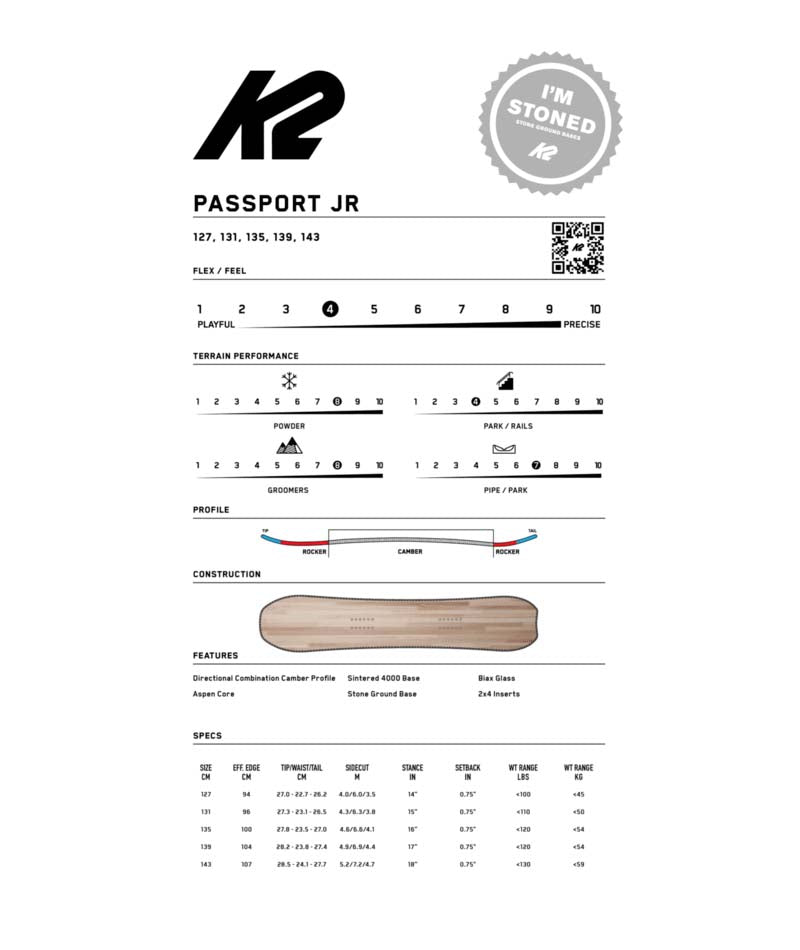 PassportJr.- Black multicolored snowboard on a white background